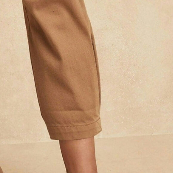 Banana Republic Relaxed Surplus Cargo Utility Pant Crop Tan Khaki Casual 4 - Picture 7 of 16